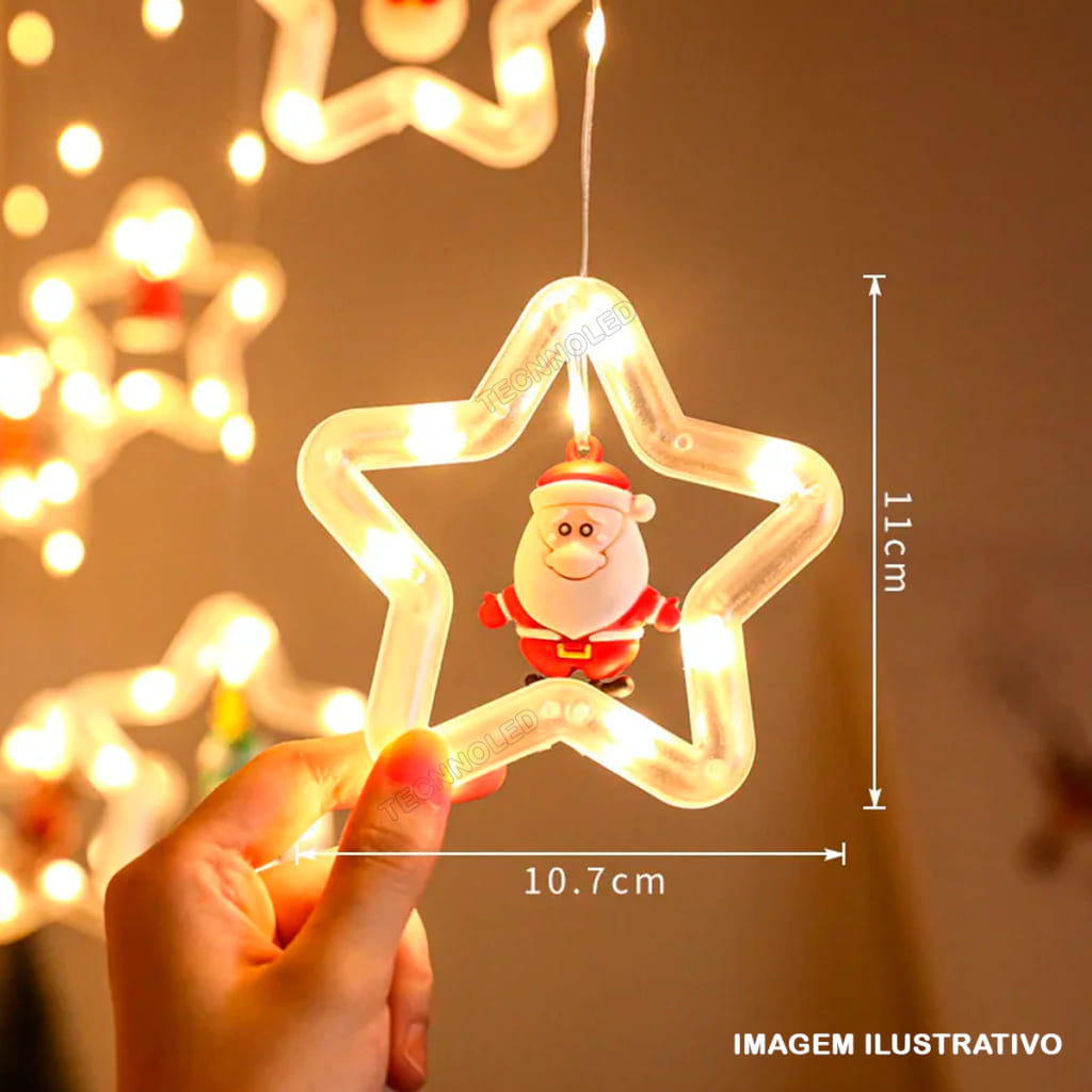 Cascada Luces LED Navidad X3 Metros (Figuras Navideñas)