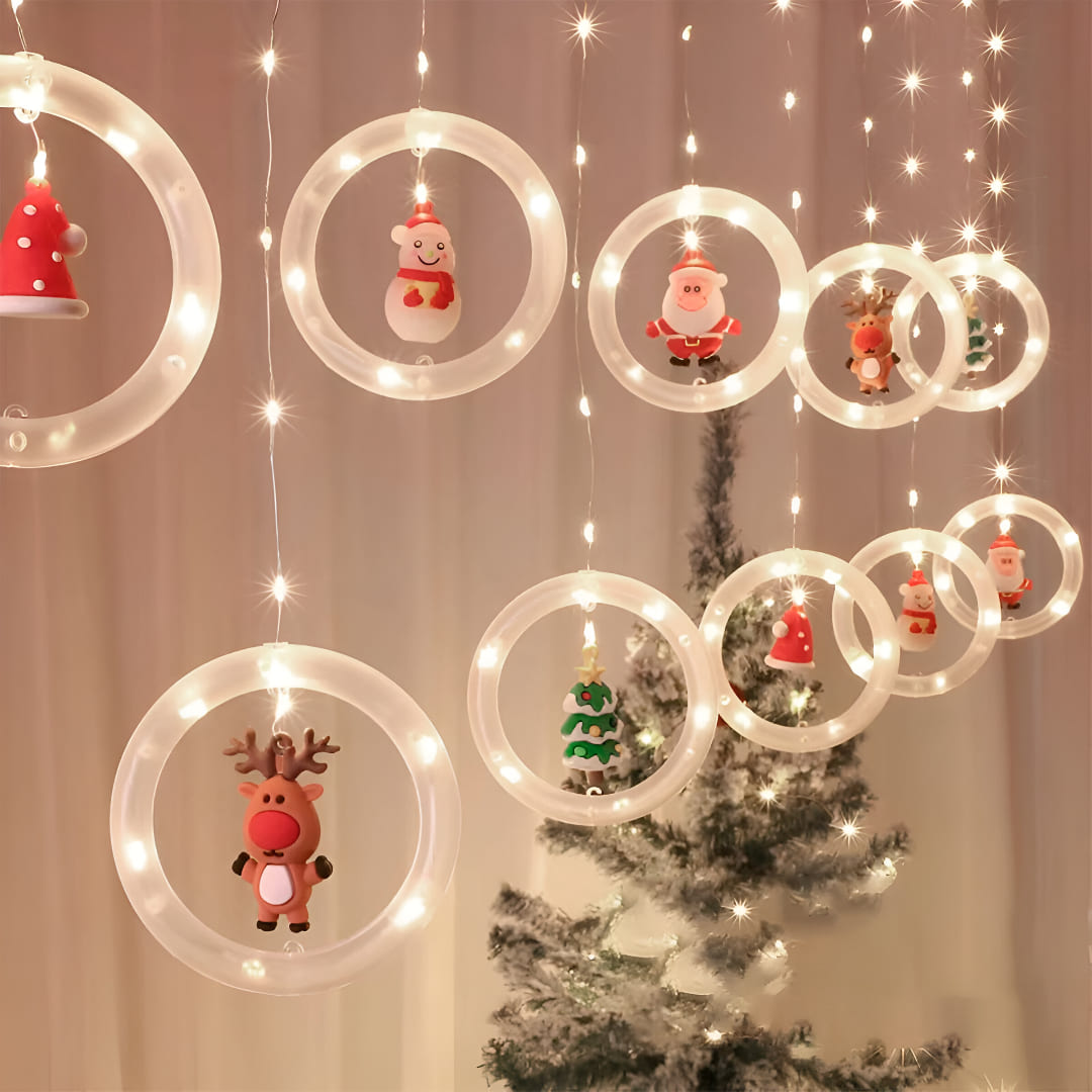 Cascada Luces LED Navidad X3 Metros (Figuras Navideñas)