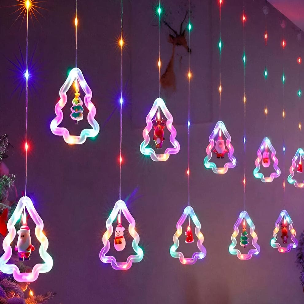 Cascada Luces LED Navidad X3 Metros (Figuras Navideñas)