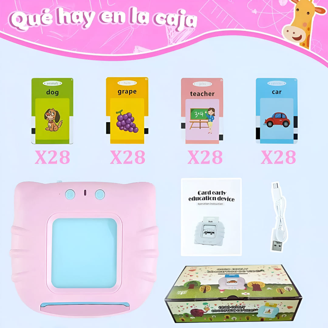 Tarjetas Flash y Máquina Bilingüe Recargable (Incluye Cargador)